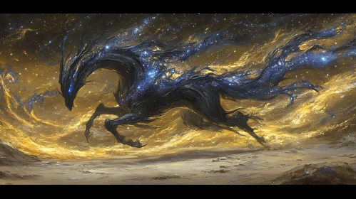 Cosmic Horse Galloping Through Stardust