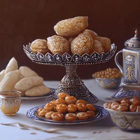 Middle Eastern Delights: A Culinary Still Life