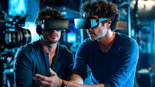 Virtual Reality Immersion: Men Exploring Digital Worlds