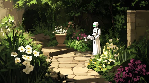 Technological Serenity: Robot in the Garden