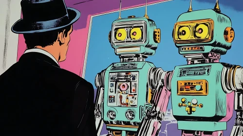 Man and Robots in Pop Art