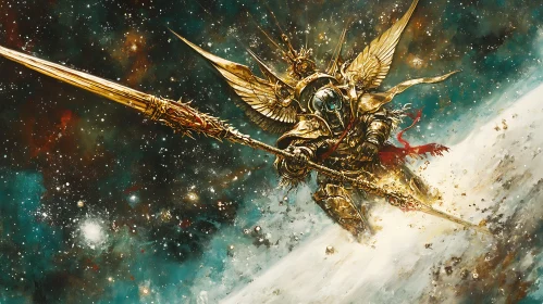 Winged Warrior in Space