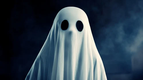Spectral Figure in White Sheet