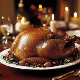 Golden Roasted Turkey with Festive Garnishes