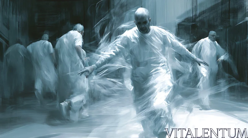 AI ART Ghostly Figures Painting