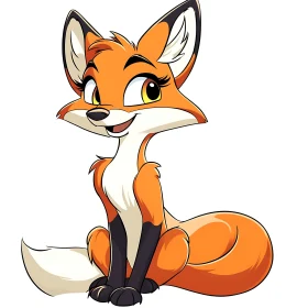 Animated Fox Character with Expressive Eyes