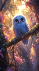 Mystical Forest Owl Scene