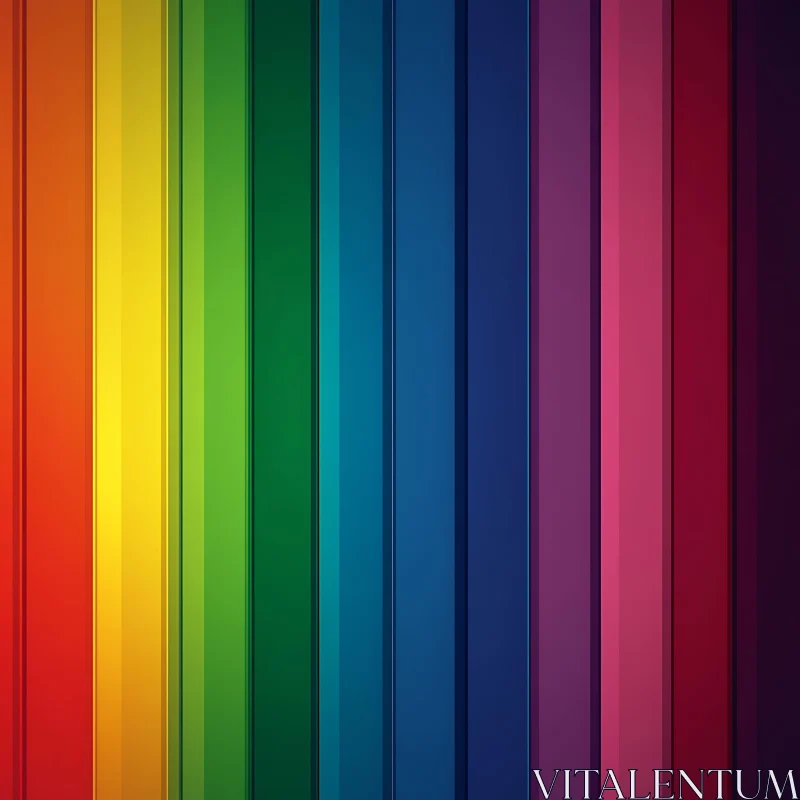 Colorful Gradient Stripes Abstract Art AI Image