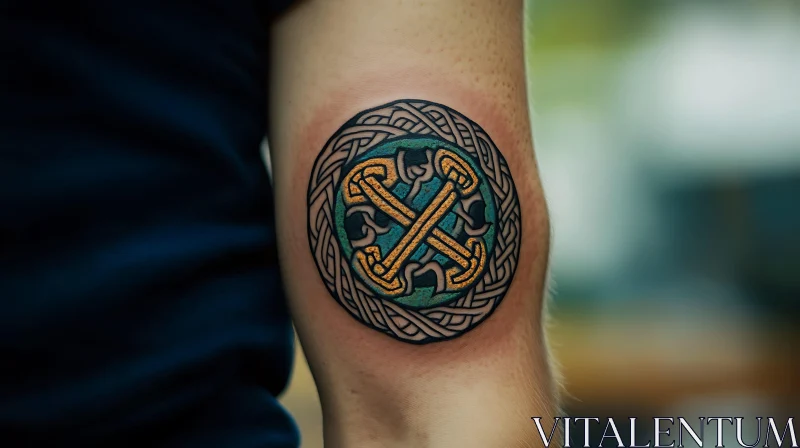 Celtic Knotwork Tattoo on Arm AI Image