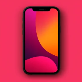 Mobile Phone with Colorful Background
