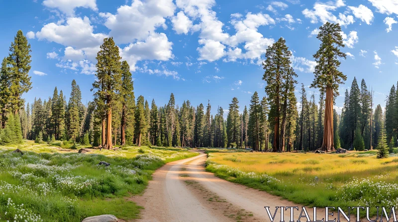 AI ART Tranquil Forest Meadow Landscape