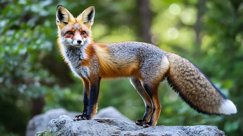 Red Fox on Rocky Outcrop