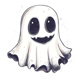 Playful Ghost Character for Halloween