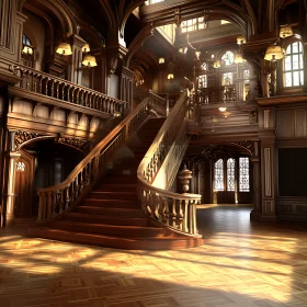 Sunlit Grand Staircase