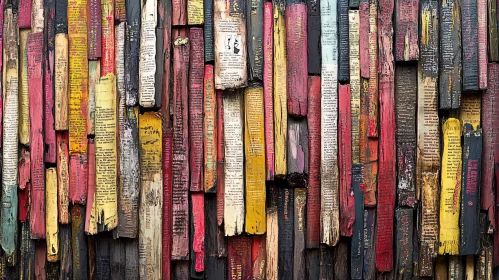 Colorful Wooden Texture Art