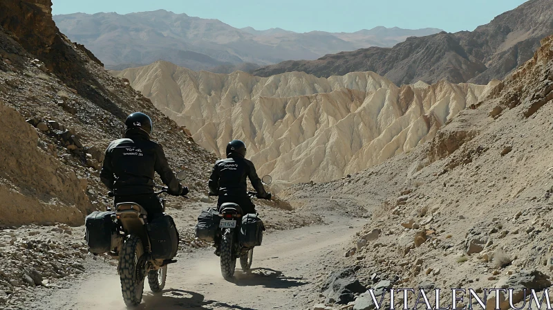 Desert Motorcycle Ride AI Image