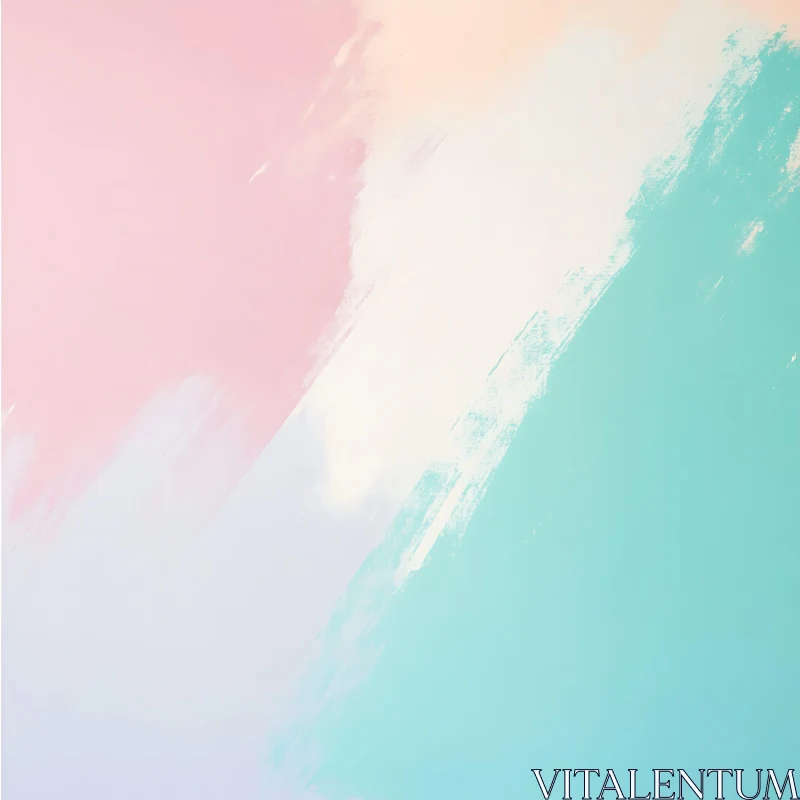 Gentle Pastel Color Abstract Painting AI Image