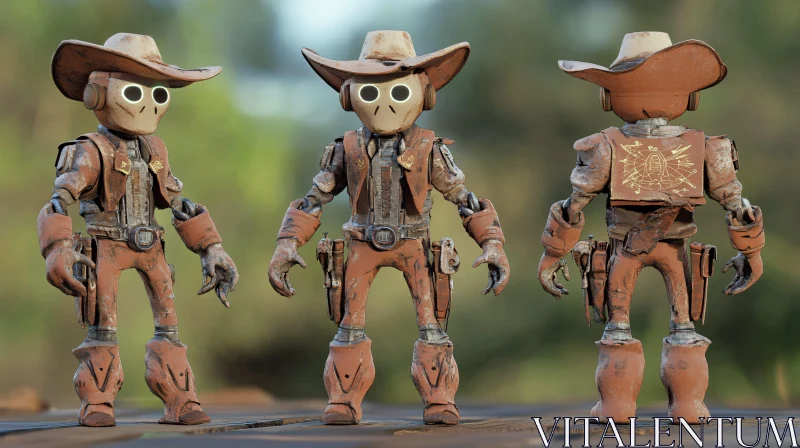 Cyborg Cowboy: Futuristic Western AI Image