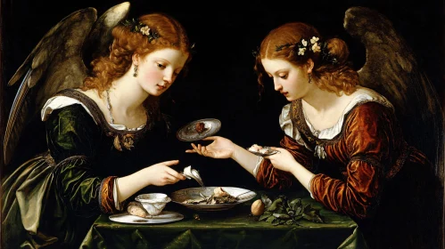 Angels Sharing a Meal