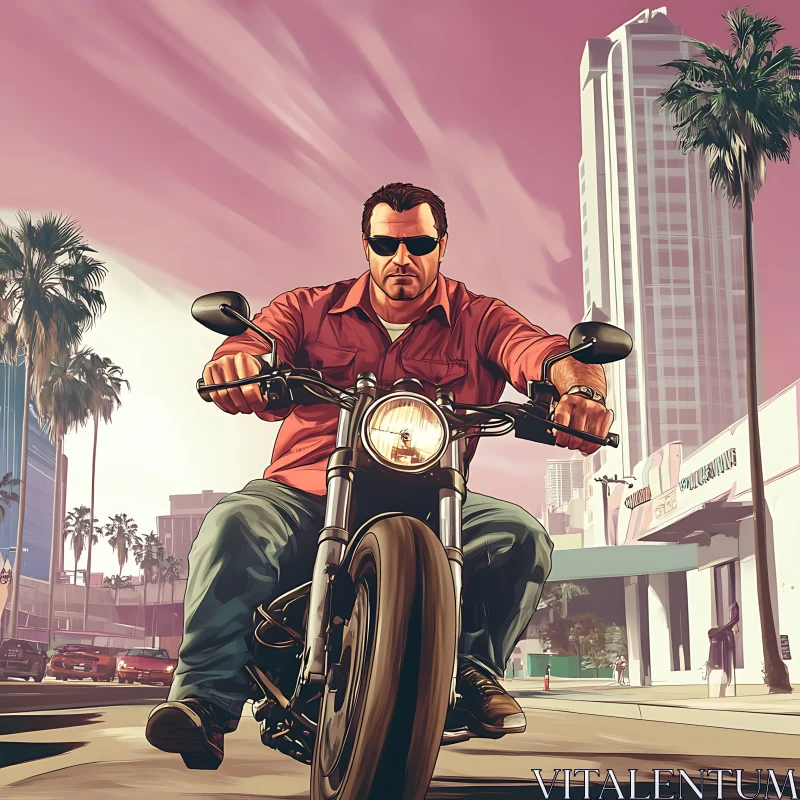 Urban Rider: Motorcycle Adventure AI Image