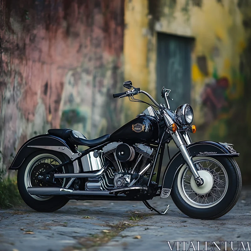 Vintage Motorcycle Still Life AI Image