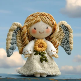 Whimsical Angel Doll with Braided Hair