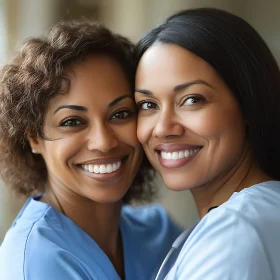 Friendly Healthcare Workers Smiling Portrait