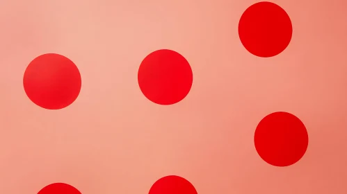 Red Circles on Light Red Background