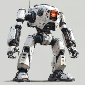 Advanced Robot Design with Orange Eye