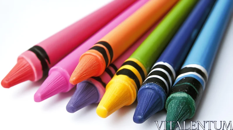 Vibrant Crayons Spectrum AI Image