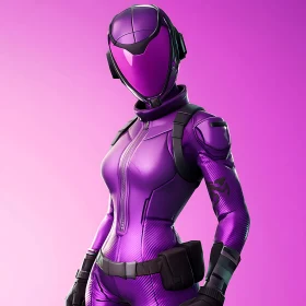 Female Figure in Purple Suit