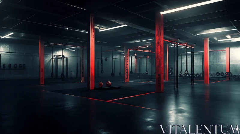 AI ART Red Gym: A Place for Hardcore Workouts