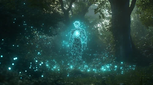 Mystical Forest Spirit in the Night