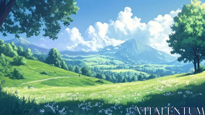 AI ART Anime Style Landscape Painting