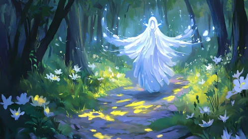 Mystical Forest Spirit Painting