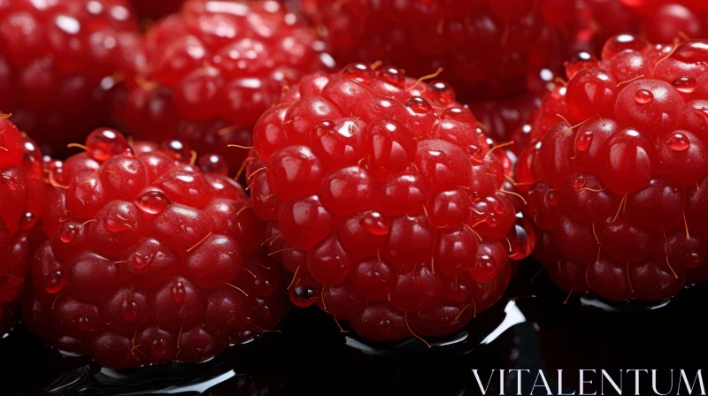 Fresh Raspberries in Chiaroscuro Lighting - Artistic Image AI Image
