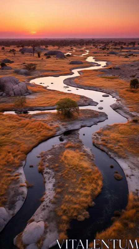 Mesmerizing Sunset in Namibia: A Captivating Nature Photography AI Image