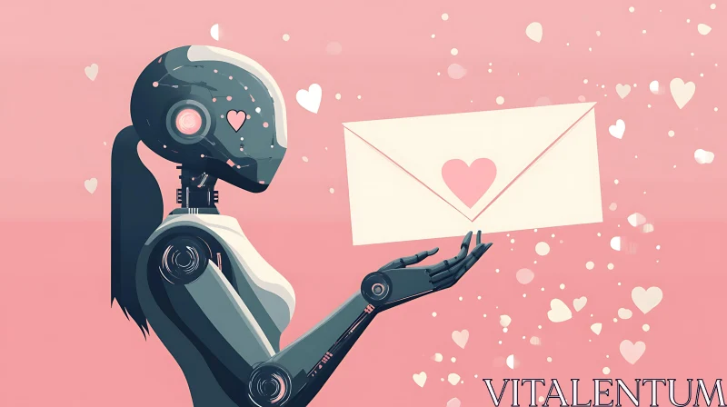 AI ART Android's Affection: Sending Love Electronically