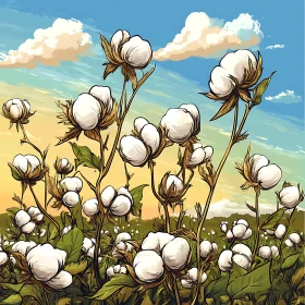 Field of Cotton Plants