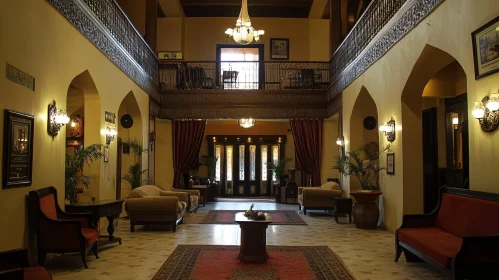 Ornate Hall with Classic Furnishings