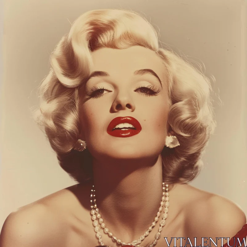 AI ART Classic Marilyn Monroe Hollywood Portrait