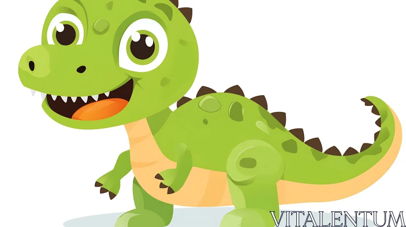 AI ART Cartoon Dinosaur Illustration for Children