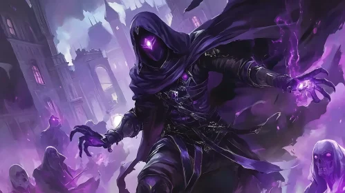 Mystic Necromancer in a Spectral Realm