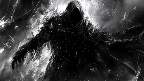 Darkness Embraces: A Hooded Figure's Tale