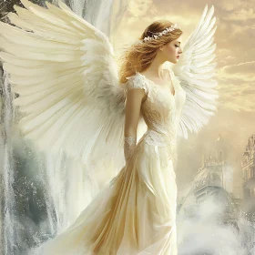 Ethereal Angel with Majestic Wings