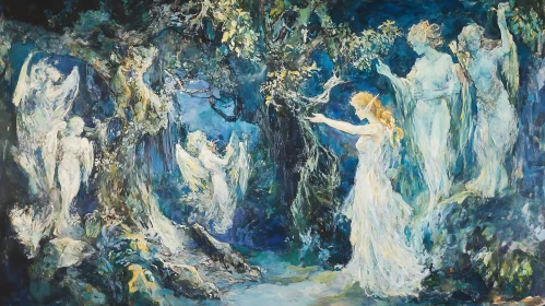 Angelic Spirits in the Mystical Forest