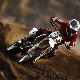 Dirt Bike Racing Action Shot