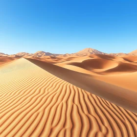 Golden Sand Dunes Under Azure Sky