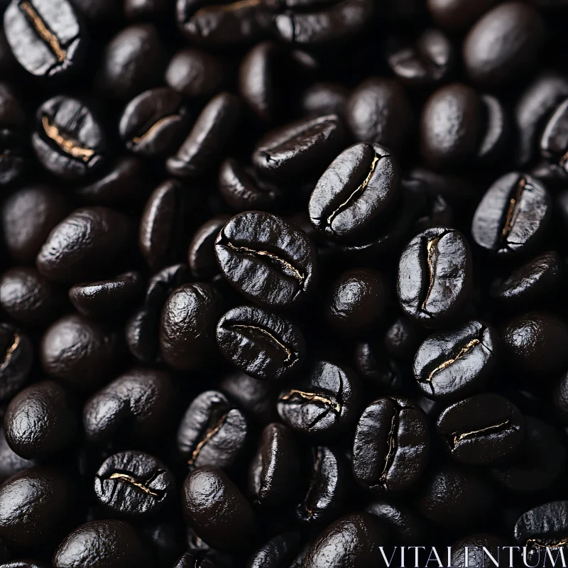 AI ART Detailed Image of Coffee Beans