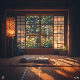 Zen Interior with Garden View